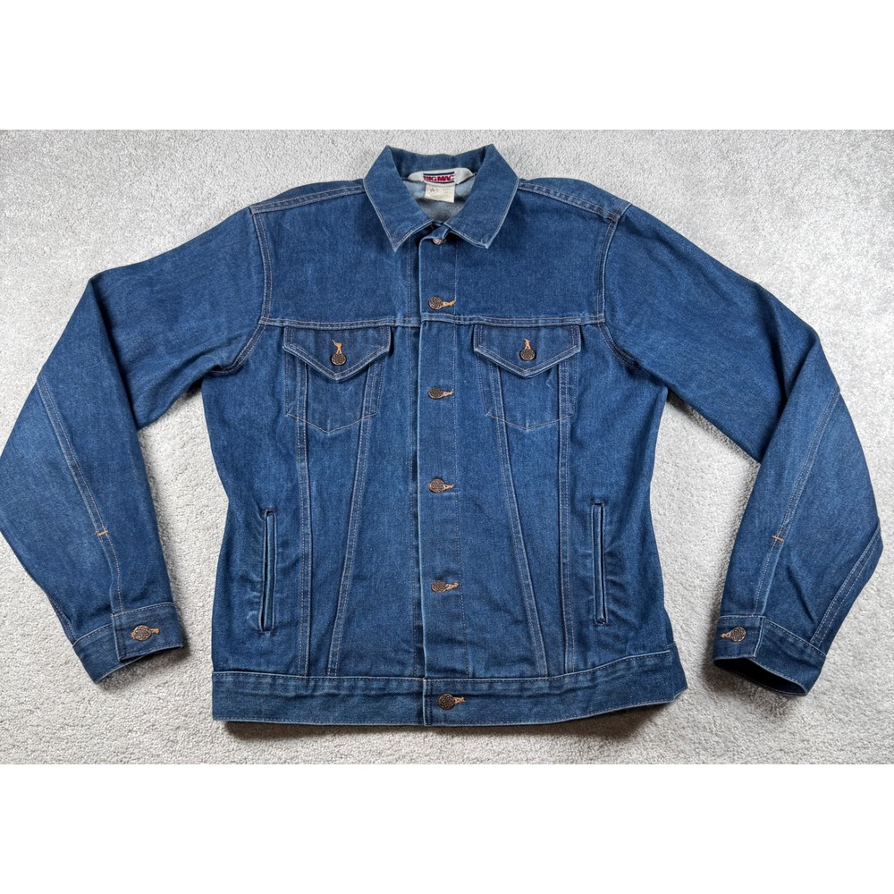 Big Mac Denim Jacket Mens 42 Blue Vtg 80s JCPenney Trucker Workwear Made in USA